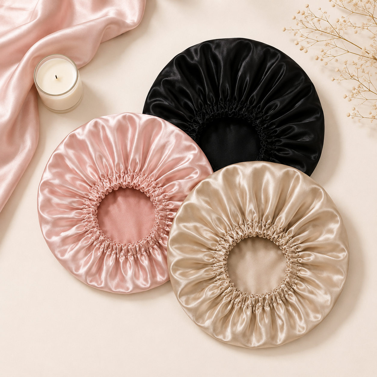 Sleep Pretty Satin Bonnet 3-Pack